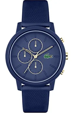 Lacoste Chronograph Quarz Uhr für Herren Kollektion .12.12 Chrono mit Marinblaues Silikonarmband - 2011248