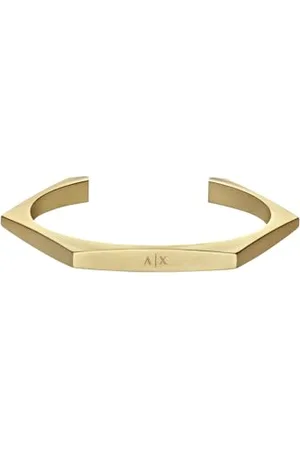 Armani Exchange Herren-Armband, Edelstahl, goldfarben, AXG0138710, Einheitsgröße, Edelstahl, Kein Edelstein