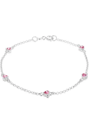 Amazon Armband aus Sterlingsilber mit Zirkonia-Herz, 19 cm
