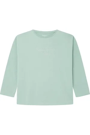 Pepe Jeans Mädchen Vita Ls T-Shirt, Grün (Salbeigrün), 16 Jahre