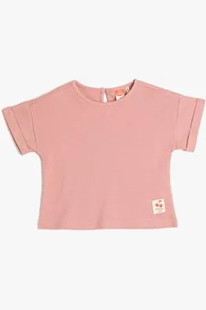Koton Babygirl T-Shirt Basic Cotton Short Sleeve Textured