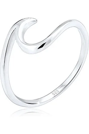 Elli Ring Damen Welle Strand Maritim in 925 Sterling