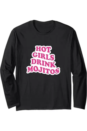 College Heiße Mädchen trinken Mojitos Langarmshirt