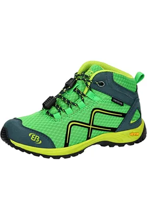 BRUTTING Jungen Guide High Cross-Laufschuh, grün/lemon/petrol