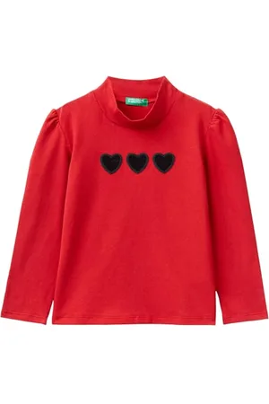 Benetton Mädchen M/L 3q8DG10CJ T-Shirt, , 2 Jahre