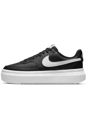Nike Damen Court Vision Alta Leather Basketballschuh, Schwarz Weiß, 36.5 EU