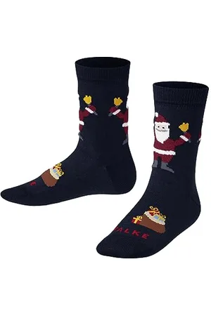 Falke Unisex Kinder Socken Happy Santa K SO Baumwolle gemustert 1 Paar, , 19-22