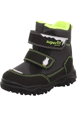 Superfit Baby Jungen HUSKY1 warm gefütterte Sympatex Stiefel, SCHWARZ/GELB 0000