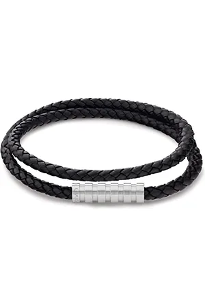 Calvin Klein Lederarmband für Herren Kollektion WRAPPED & BRAIDED Schwarz - 35000093