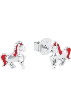 Prinzessin Lillifee Kinder-Ohrstecker Pferde 7 mm 925 Silber rhodiniert Emaille - 541954