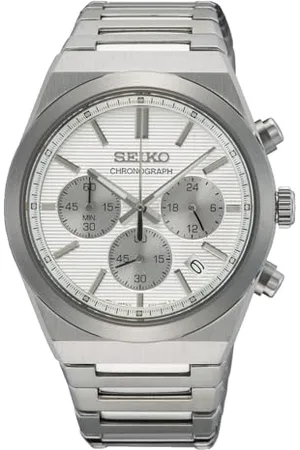 Seiko Herren Analog Quarz Uhr mit Edelstahl Armband SSB451P1