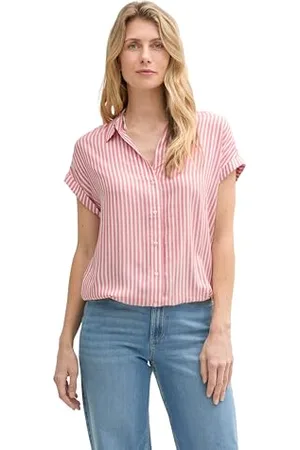 TOM TAILOR Bluse mit Muster, Printed beige Graphic minimal, 44