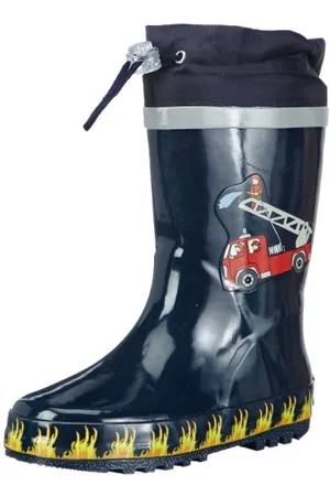 Playshoes Kinder Gummistiefel aus Naturkautschuk, trendige Unisex Regenstiefel mit Reflektoren, , 20/21 EU