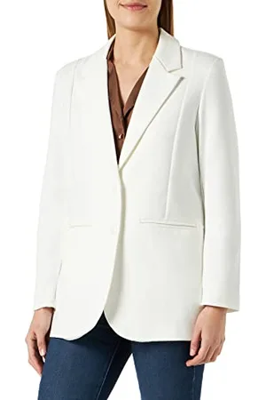 Ichi IHKATE SUS OVERSIZE BL Damen Blazer Longblazer Jacke Long-Blazer mit Knöpfen Stretch und Reverskragen, Größe:XS, Farbe: