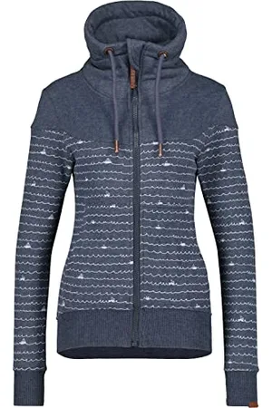alife kickin ALIFE and Kickin ValenaAK B Sweat Jacket – Damen Sweatjacke – Leichte Jacke mit Reißverschluss – Zipper Kapuzenjacke - Perfekt für Übergangszeiten XS