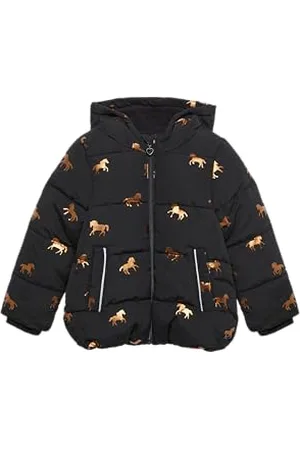 QS by s.Oliver Steppjacke mit schimmerndem Print und Fleecefutter 98