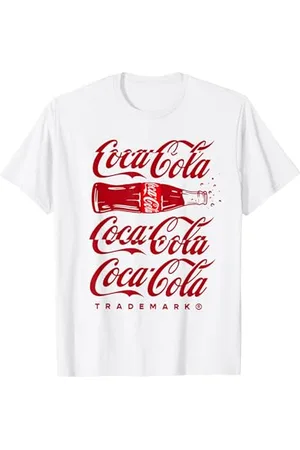 Coca-Cola Textkunst mit roter Flasche von Coca Cola T-Shirt