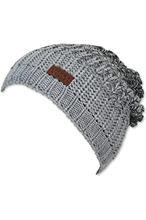 Sterntaler Unisex Kinder Strickmütze Strukturen Mütze, Silber Mel, 55