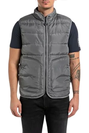 Replay Herren Weste Dünn, Grau (Lead Grey 093), L