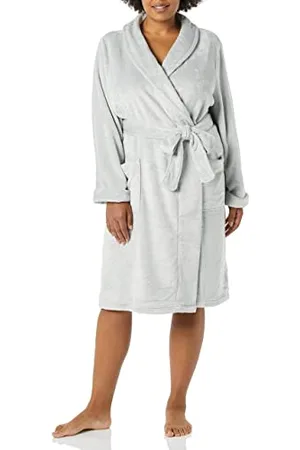 Amazon Damen Mittellanger Bademantel Plüsch (Erhältlich in Übergröße), , S