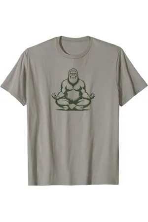 Sasquatch Garage Yoga Squatch Minimalist Mindfulness Bigfoot Sasquatch T-Shirt