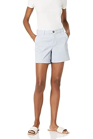 Amazon Damen Mittelhohe schmal geschnittene Khaki-Shorts mit 13 cm Schrittlänge (erhältlich in gerader und kurviger Passform), , 44
