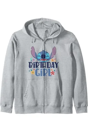Disney Lilo & Stitch Birthday Girl Smile Stitch Floral Logo Kapuzenjacke