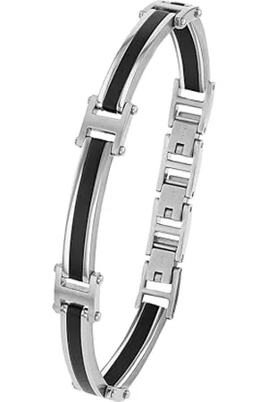 QS by s.Oliver Armband Edelstahl Herren Armschmuck, 18,5+1,5+1,5 cm, Bicolor, Kommt in Schmuck Geschenk Box, 2035798