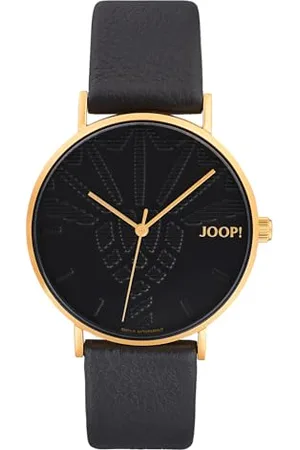 JOOP! Armbanduhr Damen Quarzuhr Analog, mit Leder Armband, , 5 bar Wasserdicht, End of Life System, Kommt in Uhren Geschenk Box, 2033717