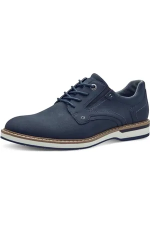 QS by s.Oliver Herren Schnürschuhe Freizeit Elegant, Blau , 43 EU