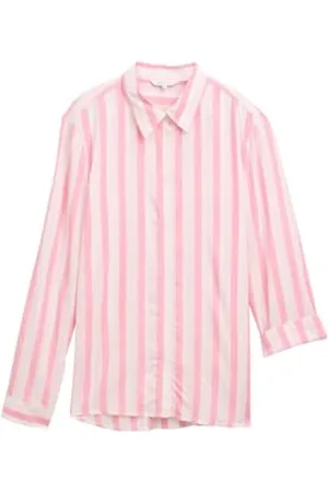 TOM TAILOR Damen 1045245 Bluse, 37188-Bright Rose Woven Stripe, 38