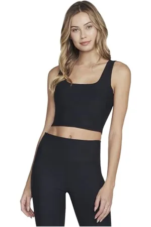 Skechers Damen Goflex Rib Longline Bra Weste, Undurchsichtige, , XS