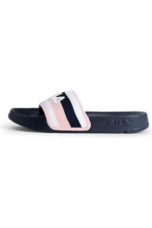 Fila Damen Morro Bay Stripes Slipper wmn Slide Sandal, Navy-Powder Pink, 41 EU