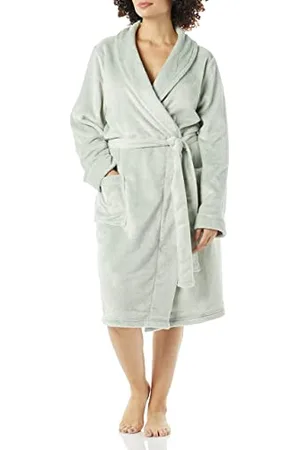Amazon Damen Mittellanger Bademantel Plüsch (Erhältlich in Übergröße), , S