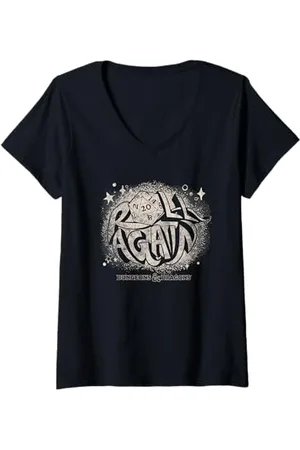 Dungeons & Dragons Damen Vintage Roll Again T-Shirt mit V-Ausschnitt