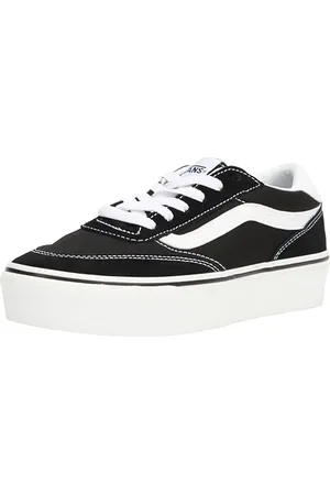Vans Damen Brooklyn Ls Platform Sneaker, Veloursleder-Leinwand schwarz weiß, 40.5 EU