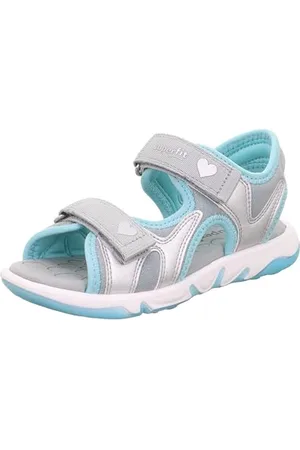 Superfit Pebbles Sandale, Hellgrau/Hellgrün 9500, 28 EU