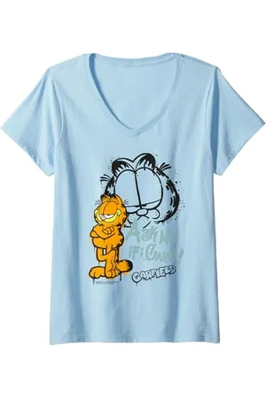 Garfield Damen Ask me if I care T-Shirt mit V-Ausschnitt