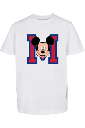 Mister Tee Unisex Kids MTK195-Mickey Mouse M Face Tee T-Shirt, White, 134/140