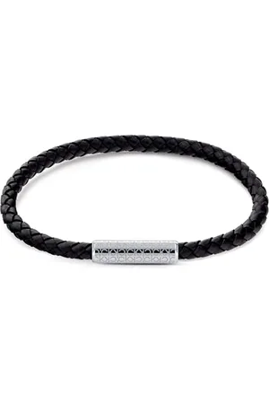 Calvin Klein Geflochtenes Lederarmband für Herren Kollektion WRAPPED & BRAIDED Schwarze Farbe - 35000101