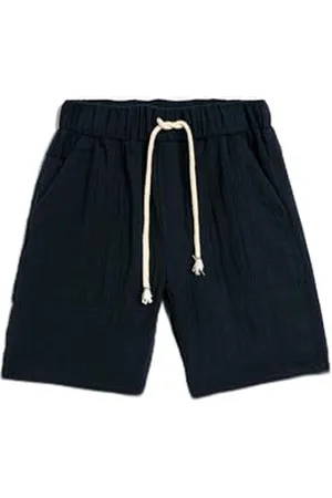 Koton Boys Shorts Pockets Elastic Waistband Cotton Muslin Fabric