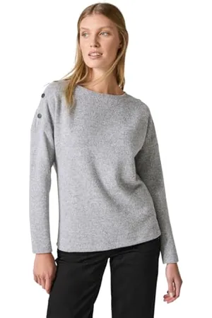 CECIL Damen B322274 Melange Shirt Mit Knöpfen, , L EU