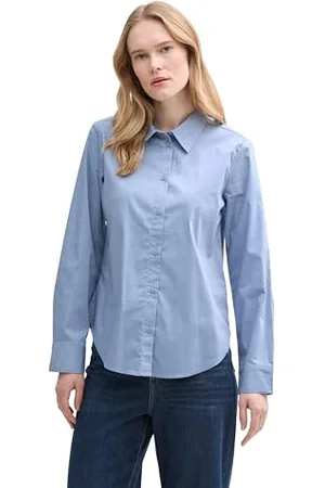 TOM TAILOR Bluse mit Muster, Green dots and Shapes Design, 44