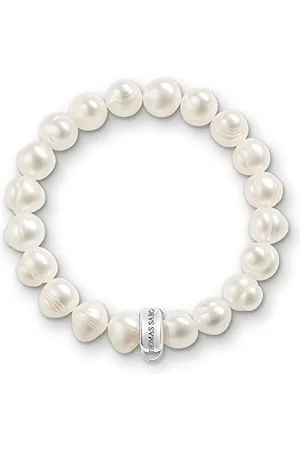 Thomas Sabo Damen Charm-Armband Süßwasserzuchtperle Charm Club 925 Sterling Silber X0041-082-14