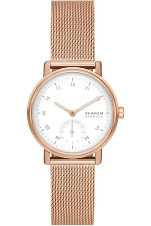 Skagen Kuppel Uhr für Damen, Quarzwerk mit Edelstahl- oder Lederarmband, , 32MM