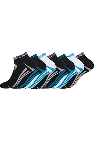 Freegun Sportsocken Herren Ultraweich, Socken Herren, Zweifarbig, Angenehm (7er Pack), Schwarz, 43/46