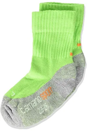 Camano Jungen Kinder-Sportsocke 2er Pack, Grün (Green Flash 80), 27-30