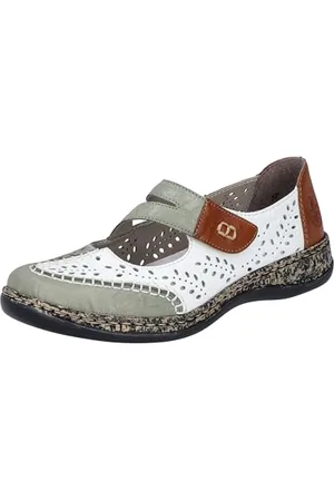 Rieker Damen 46363 Ballerina, Weiss, 41 EU