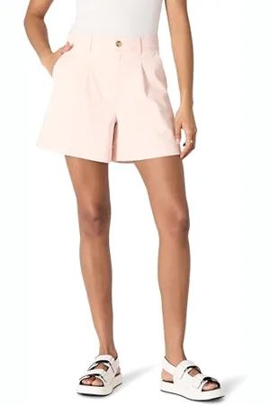 Amazon Damen Relaxed-Fit-Shorts mit hoher Taille und elastischem Rückenteil, , 34