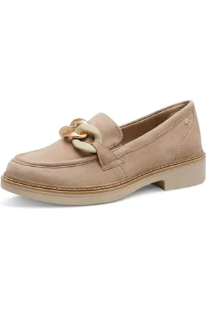 Tamaris Comfort Damen Slipper aus Leder Elegant, Beige , 37 EU